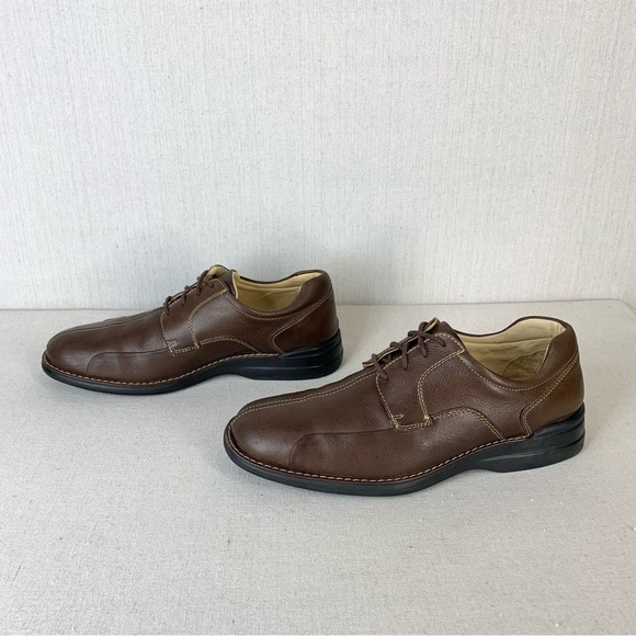 Johnston & Murphy~Men’s ‘Shuler‎ Bicycle’ Brown Sheepskin Leather Oxfords~Sz 9 - Picture 6 of 13